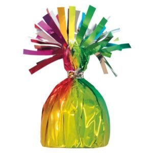 Rainbow Balloon Weight with Frilly Top