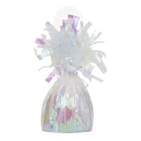 Iridescent Balloon Weight with Frilly Top